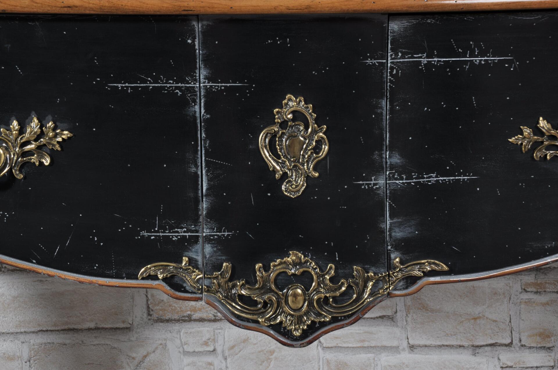 consolle francese di lusso arricchita da un cassetto centrale segreto lussuosa riproduzione artigianale in stile francese
