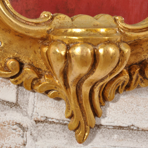 ventola specchiera veneziana del XVIII secolo intagliata e scolpita a mano con doratura in foglia oro costruita dal brand di lusso Vangelista come il modello originale prodotto nelle botteghe veneziane